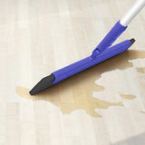 TRENNCHI Floor Squeegee with 180° Rotating Head, EVA Foam Blade Squeegee for Floor with Adjustable Aluminum Long Handle, Squeegee Broom for Window