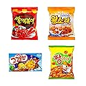 Korean 4 Snacks | Spicy Rice Tteokbokki, Jjangiya, Shell-shape Snack, Marine Boy Treats for Kids, College Students, Adults and Seniors - Journey