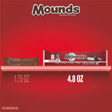 MOUNDS Coconut and Dark Chocolatey Snack Size, Candy Bars, 0.6 oz (8 Count)