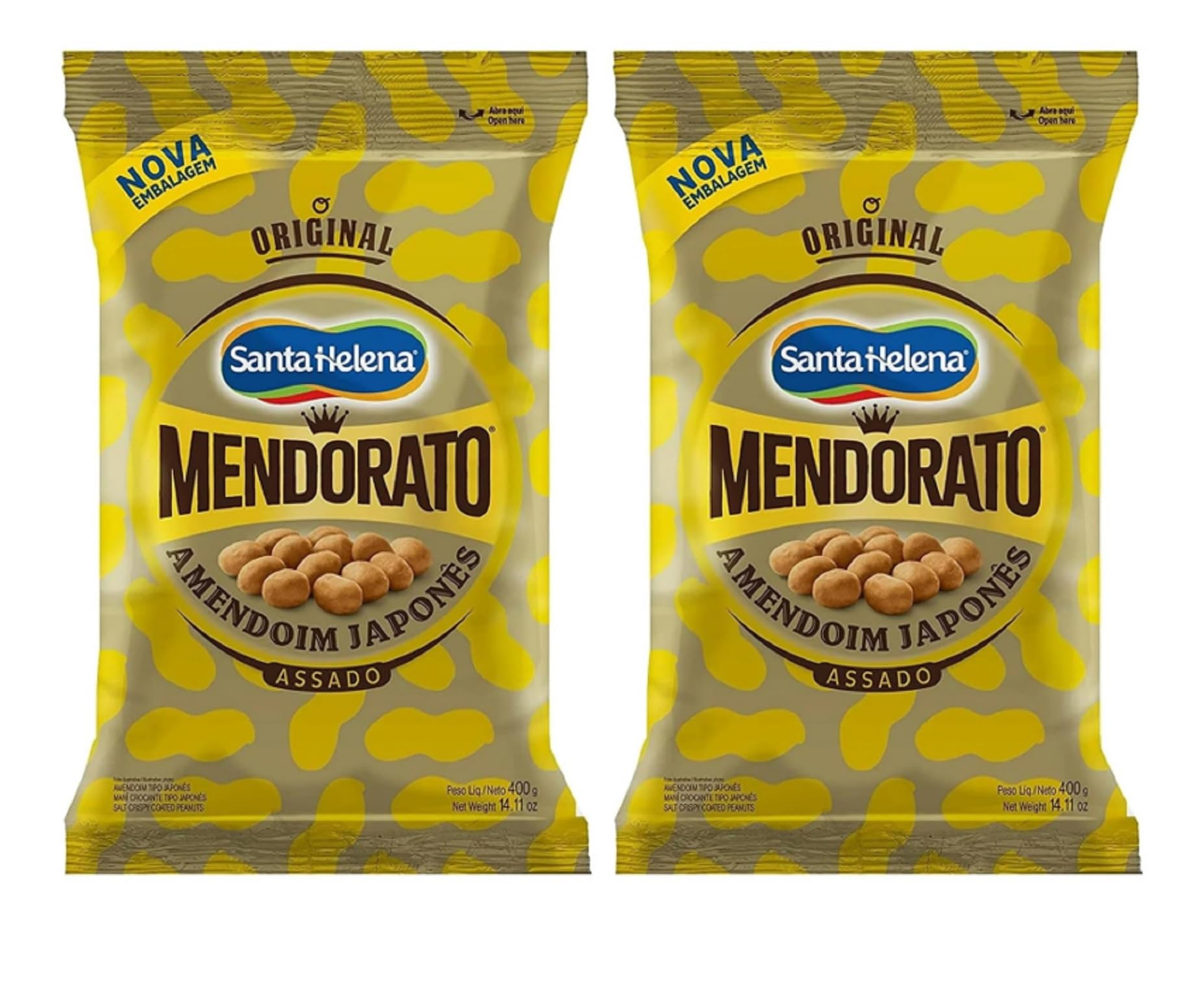 Santa Helena Mendorato Golden Roasted Peanuts 14.11oz Japanese Style | Amendoim Japonês Assado 400g (2)