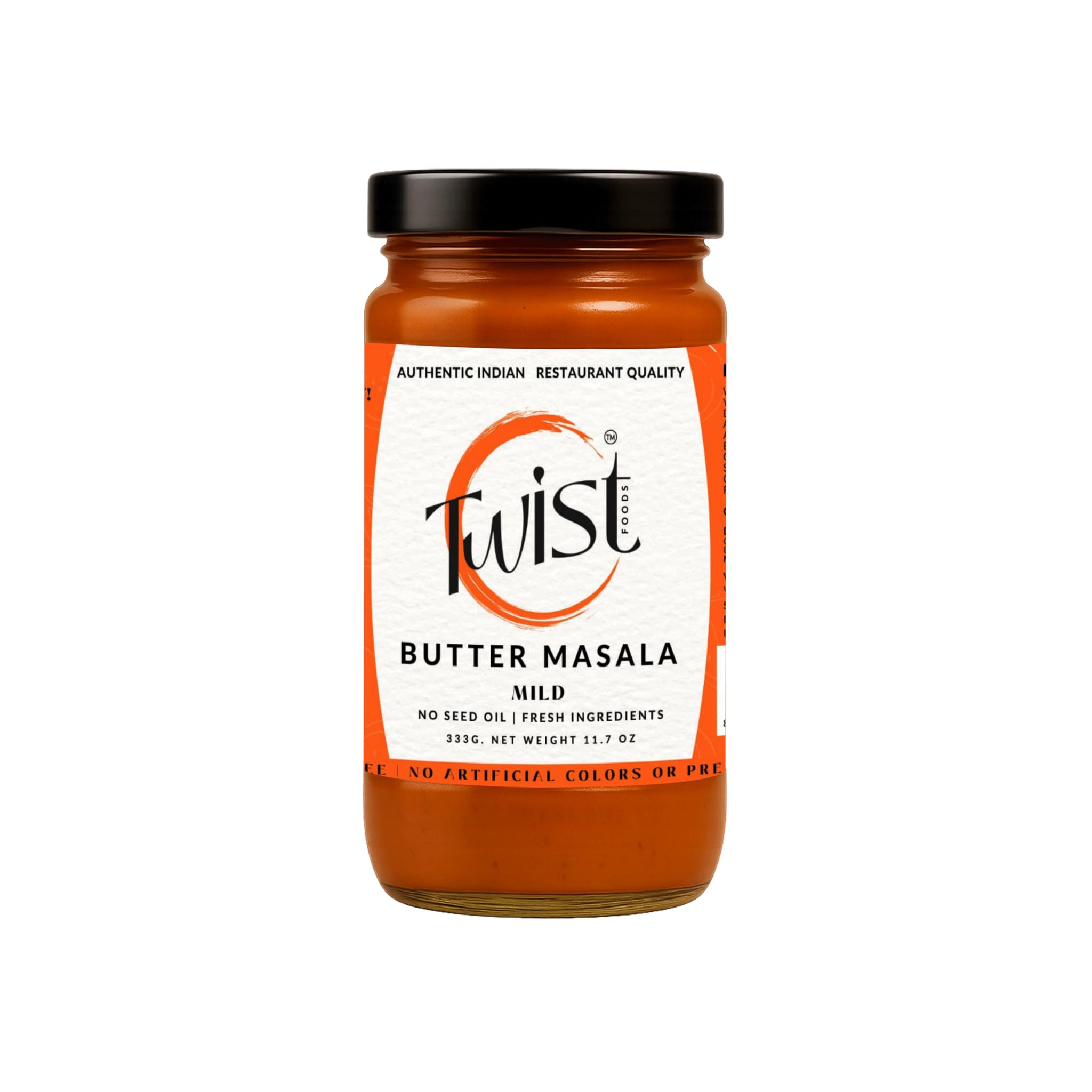 Twist Foods Butter Masala Sauce | Mild, Creamy Indian Simmer Sauce | Authentic Restaurant-Style Butter Masala | Gluten-Free, No Preservatives or