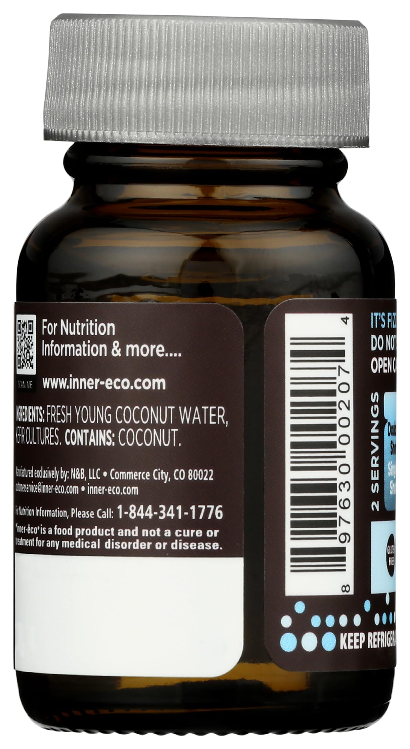 Inner ECO Original Probiotic Coconut Water Shot, 1 FZ