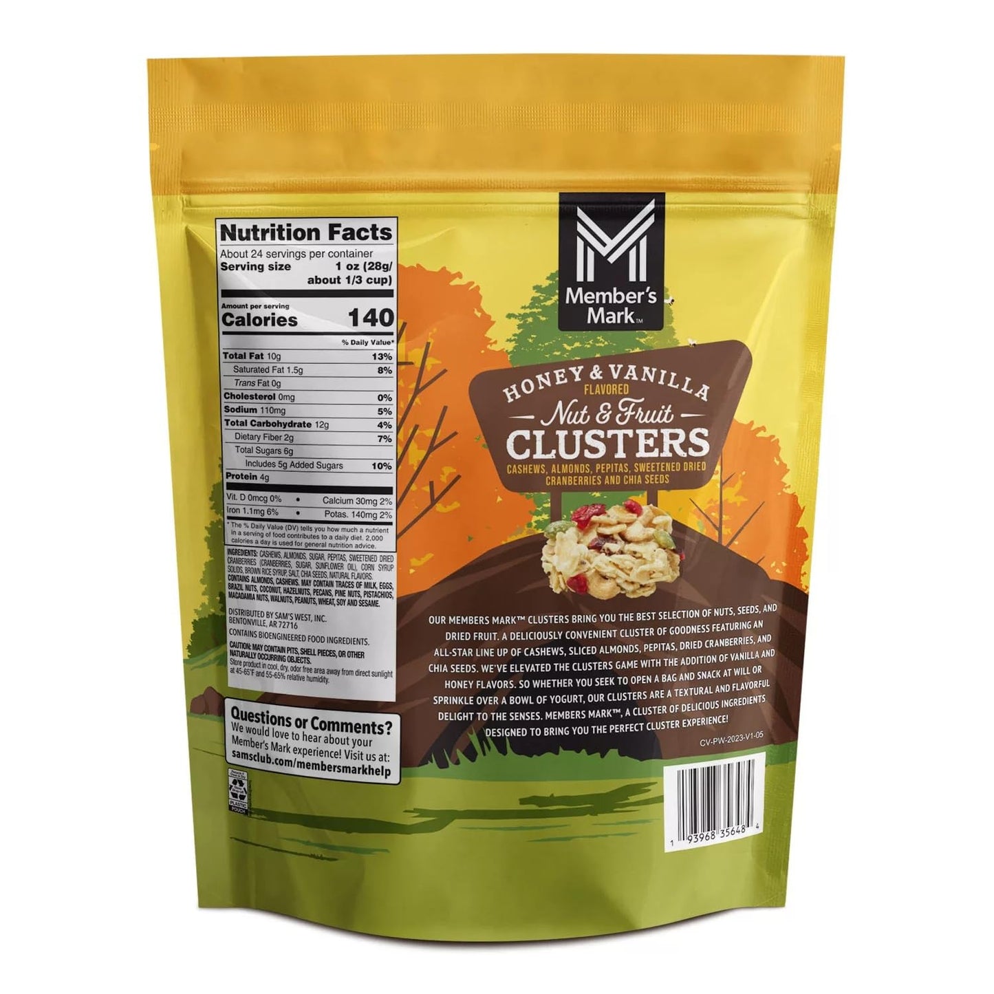 Member's Mark Honey Vanilla Nut and Fruit Clusters (24 Ounce)