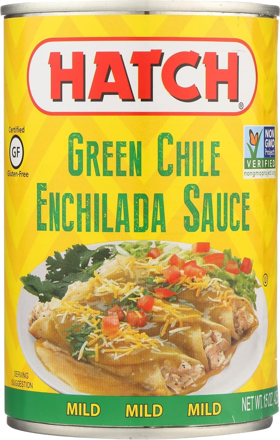 Hatch Farms Mild Green Chile Enchilada Sauce 15oz.(pack of 12) by Hatch Chili