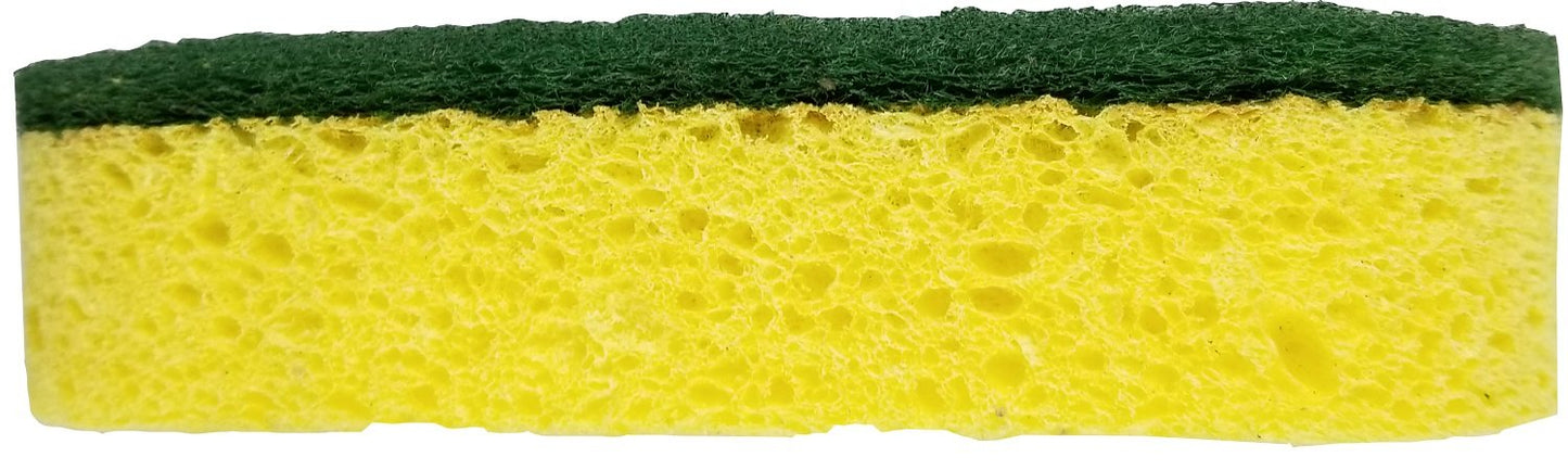 C21-00021(6 pack) Uniware Jumbo Oval Cellulose Sponge With Abrasive,Made In Italy(5.3'' x 3.3'' x 1.3'' (13.5 x 8.5 x 3.3 CM)) (6)