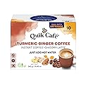 QuikCafé Instant Turmeric Ginger Coffee - 10 Count, Bold Turmeric Ginger Flavor Coupled With a Unique Coffee-Chicory Blend, No Preservatives, Just Add