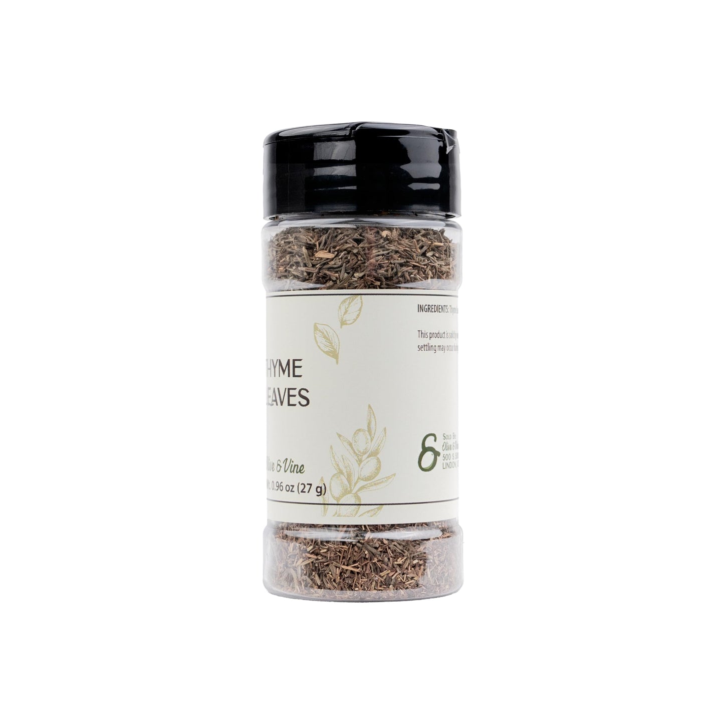 Olive & Vine Thyme Leaves, Earthy & Aromatic, Seasoning for Roasted Meats, Soups, and Mediterranean Dishes, Rich Tradition, Authentic Taste