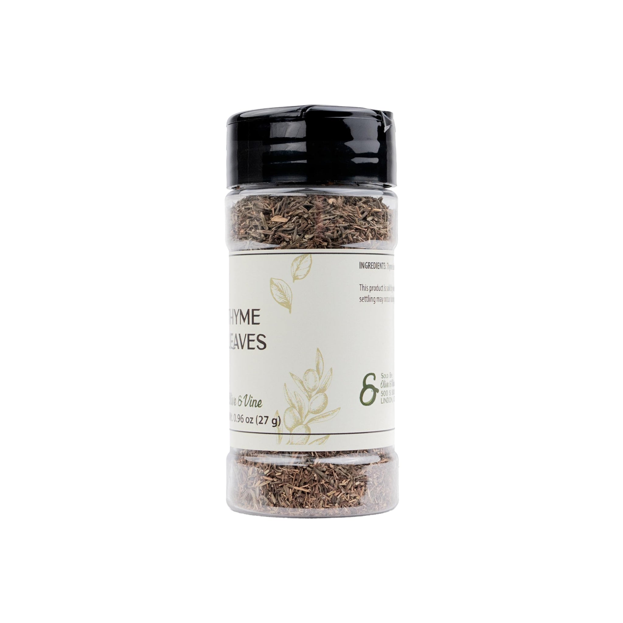 Olive & Vine Thyme Leaves, Earthy & Aromatic, Seasoning for Roasted Meats, Soups, and Mediterranean Dishes, Rich Tradition, Authentic Taste