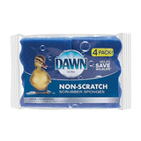 Dawn Non-Scratch Kitchen Dish Sponges, Blue (Pack of 4)