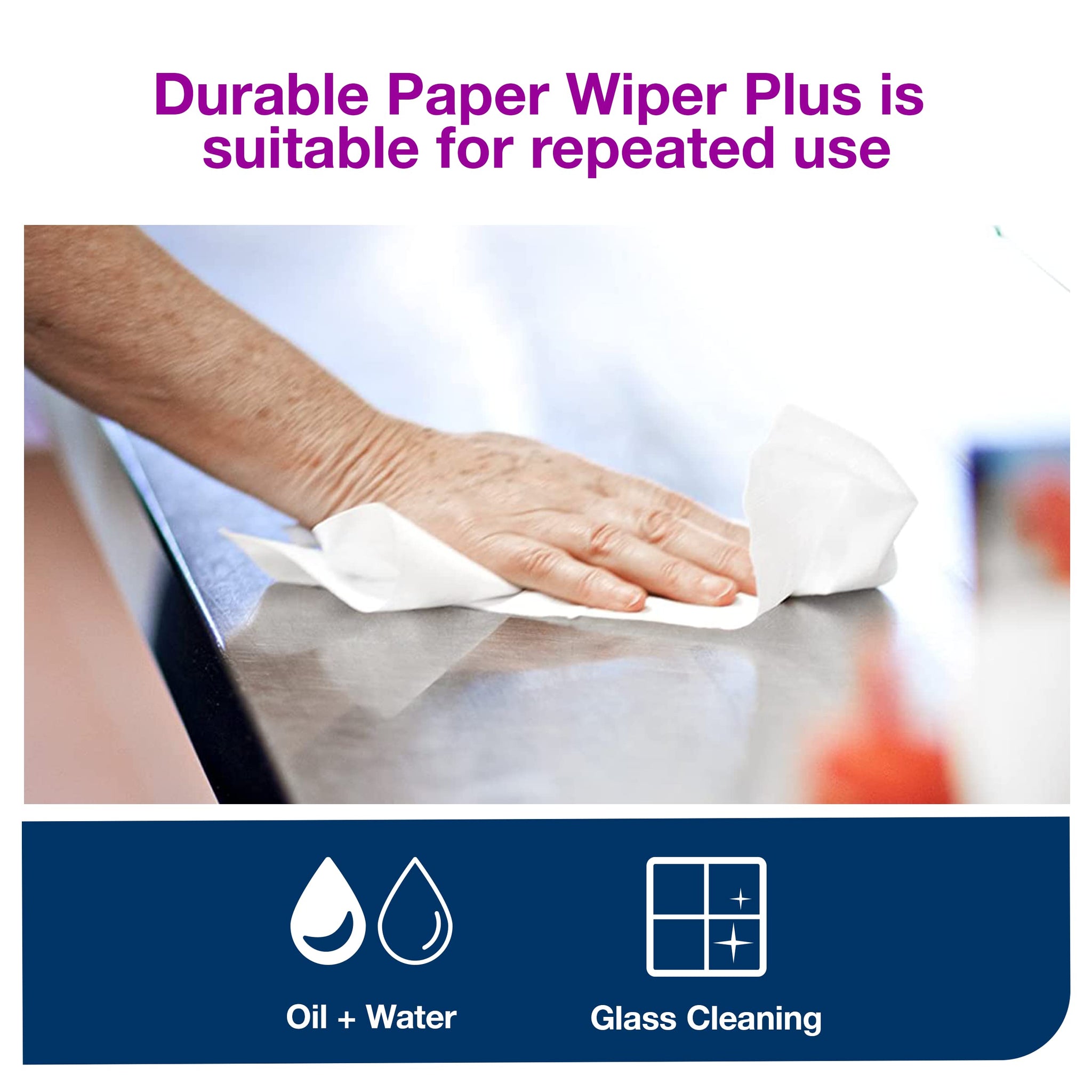 Tork Heavy Duty Paper Wiper White W24, Pop-Up Box, 10 x 90 Sheets, 450175
