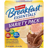Carnation Breakfast Essentials Powder Drink Mix Variety Pack, Complete Nutritional Drink, 10 Count Box of 1.26 oz Packets (Pack of 2)