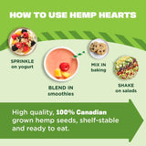 Manitoba Harvest Organic Hemp Seeds, 18oz, 10g Plant Based Protein and 12g Omega 3 & 6 per Srv, smoothies, yogurt & salad, Non-GMO, Vegan, Keto