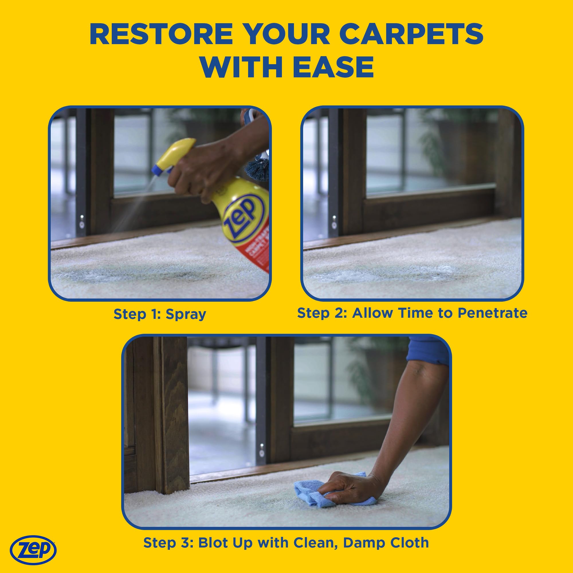 Zep High Traffic Carpet Cleaner - 1 Gallon - Penetrating Formula Removes Deep Stains. Make High-Traffic Areas Look New Again
