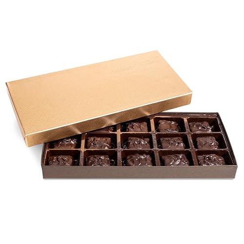 Anthony Thomas, Dark Chocolate English Toffee Gift Box, Rich Almond Butter Toffee, Deliciously Delightful Snacks, Handcrafted (14 Count, Dark