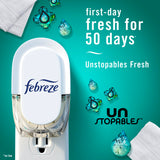 Febreze Plug-in Air Freshener, Odor-Fighting Scented Oil Refill, Air Fresheners for Home, Bathroom and Kitchen, Long Lasting, Unstopables Fresh Scent