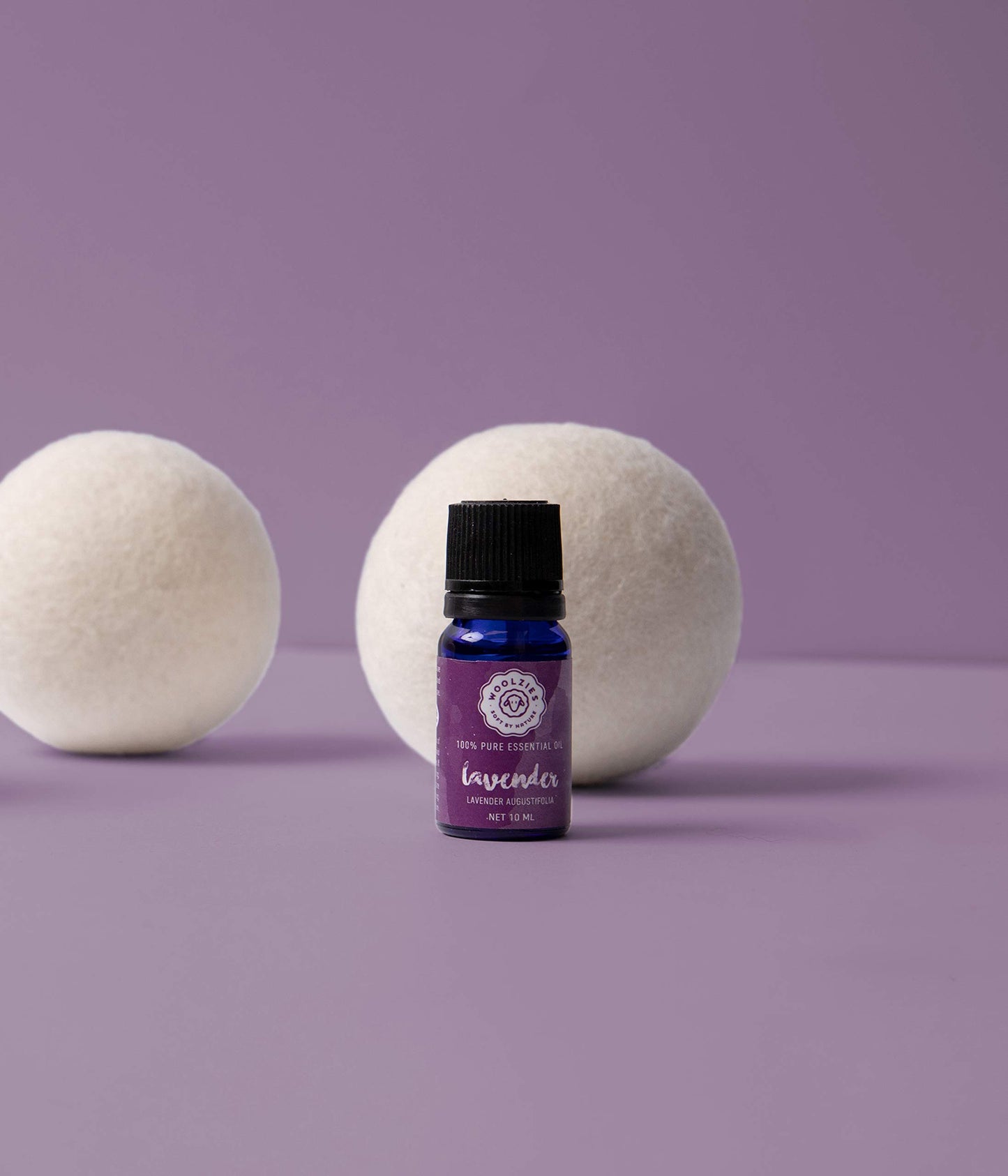 Woolzies Wool Dryer Balls Organic: 6 XL Laundry Balls for Dryer + 10 ml Lavender Essential Oil Combo for use as 100% Pure and Natural Fabric Softener