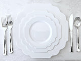 " OCCASIONS " 50 Plates Pack (25 Guests)-Heavyweight Wedding Party Disposable Plastic Plate Set -(25x10.5'' Dinner + 25x8'' Salad/Dessert) (Imperial