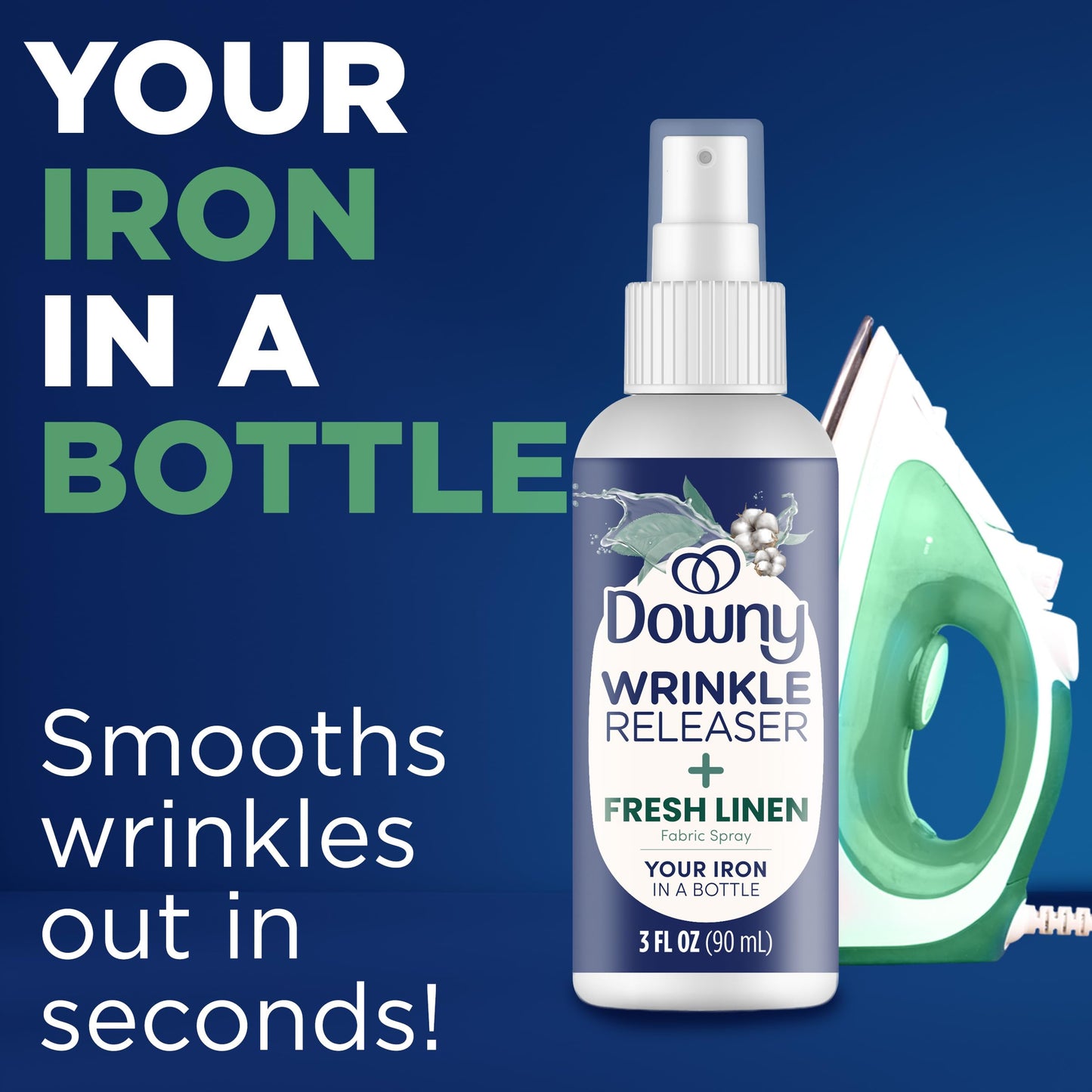 Downy Wrinkle Releaser Spray All In One Wrinkle Release Spray Travel Size, Odor Eliminator, Static Remover Fabric Refresher & Ironing Aid for Clothes
