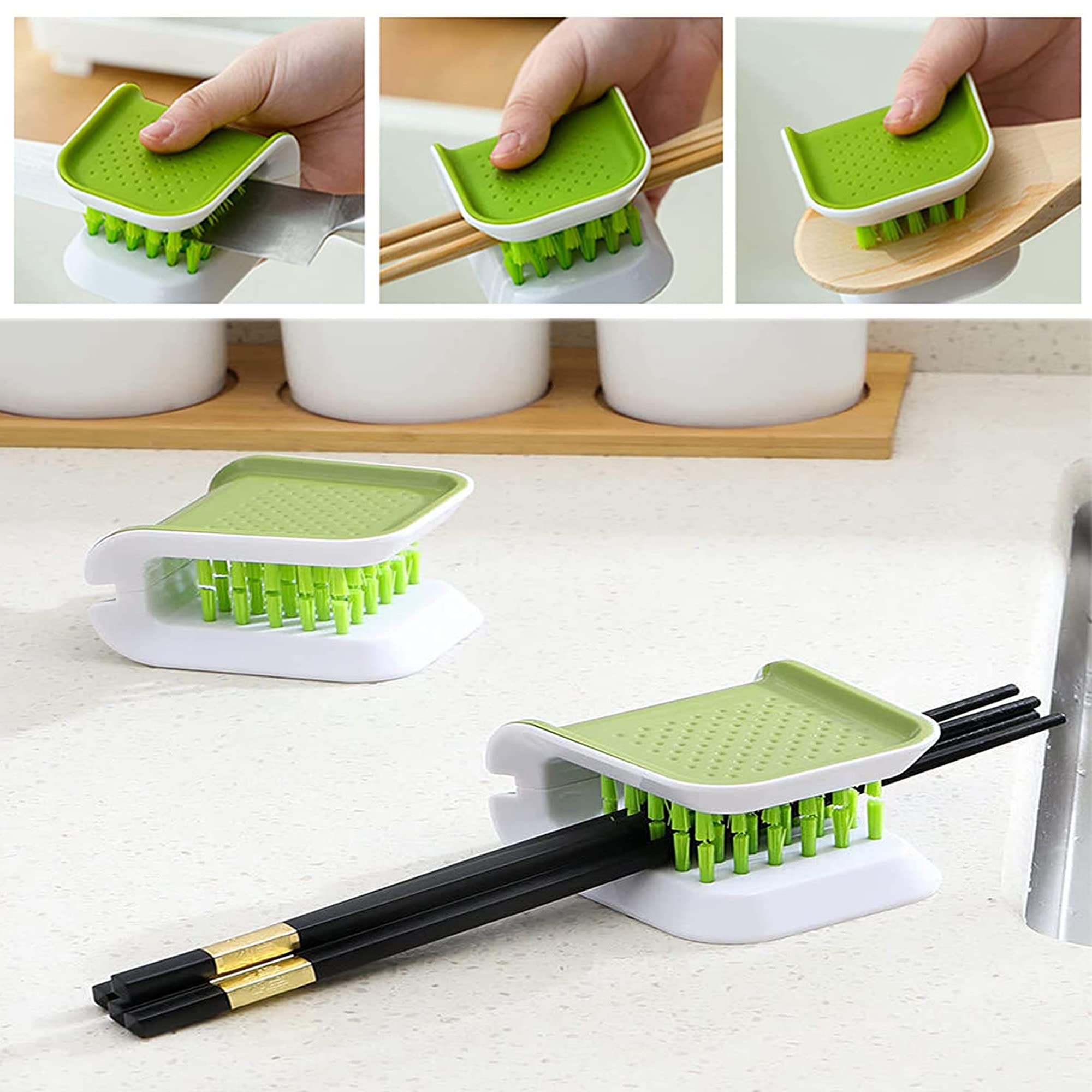 PCTC Brush Knife Cleaner Chopsticks and Fork Cleaning Brush for Kitchen Washing