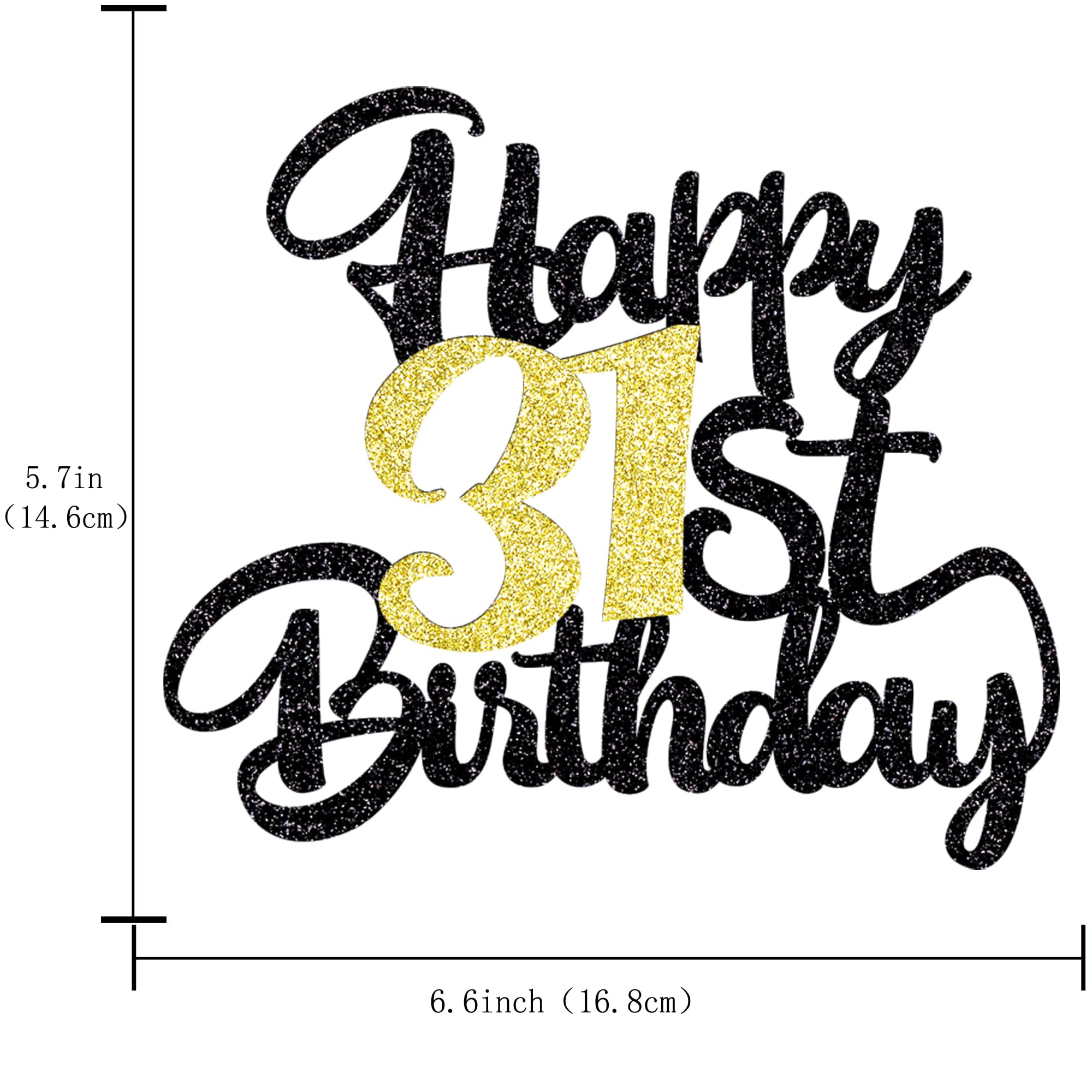 31st Happy Birthday cake topper happy birthday cake decoration 31st birthday party decoration gift plugin