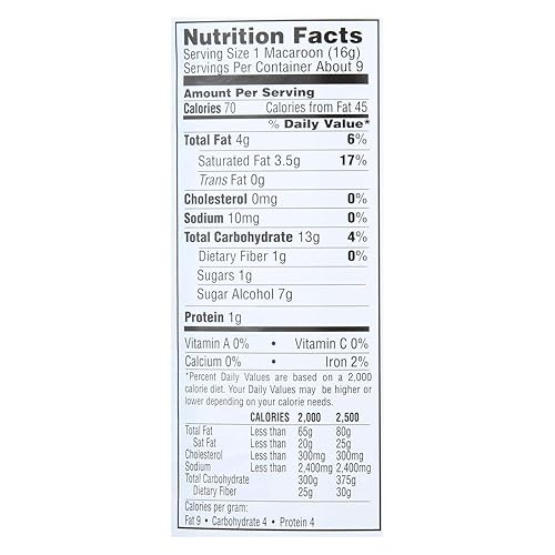 Jennies Macaroons, Coconut, Sugar Free, 8-Ounce