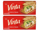 Vinta Crackers, Original - Delicious Bold Taste of 8 Grains and Seeds, 250g/8.8oz, 2-Pack {Imported from Canada}