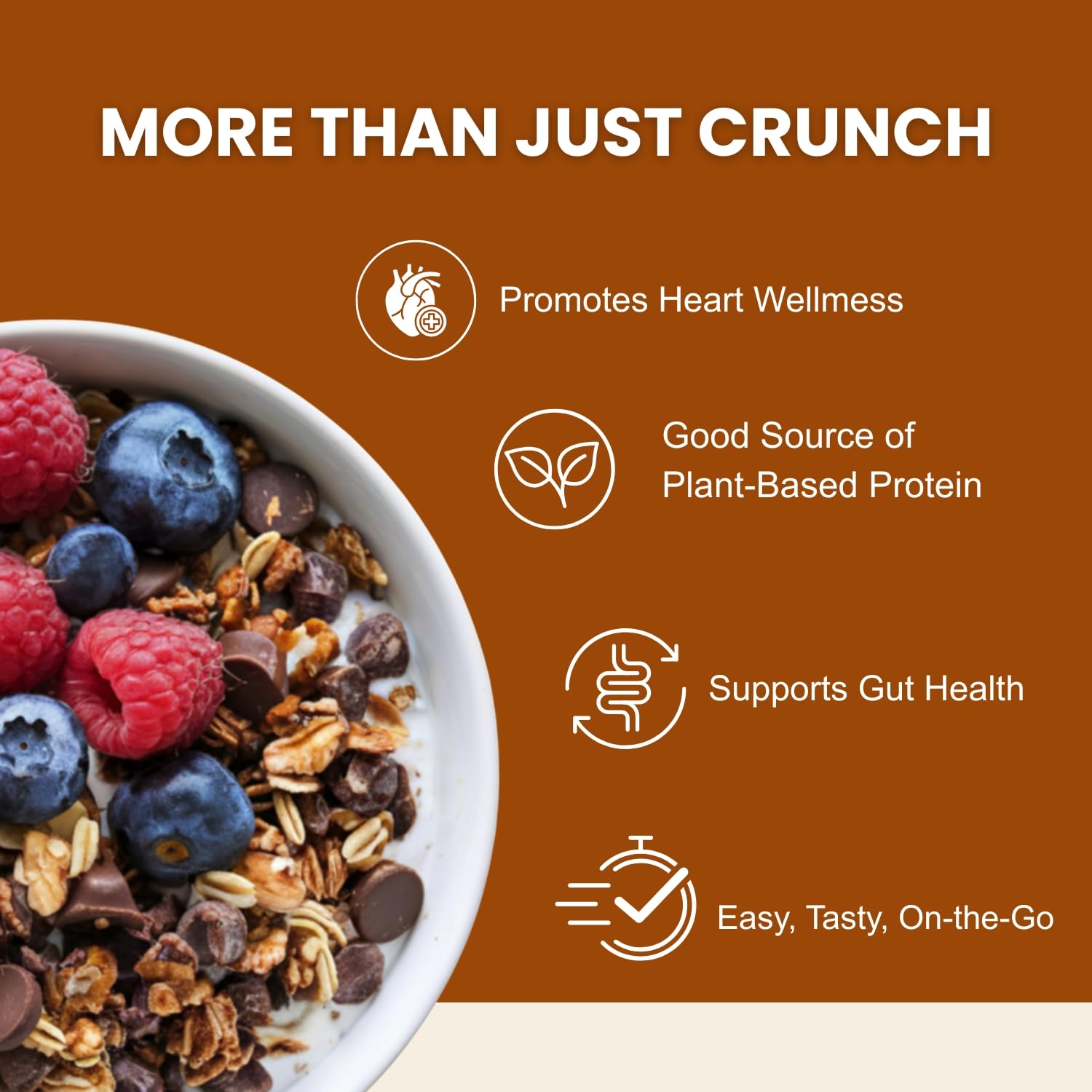 Erin Baker’s Homestyle Double Chocolate Granola with Ancient Grains - Made from Natural Ingredients, Crunchy, Versatile Snack or Cereal - Vegan