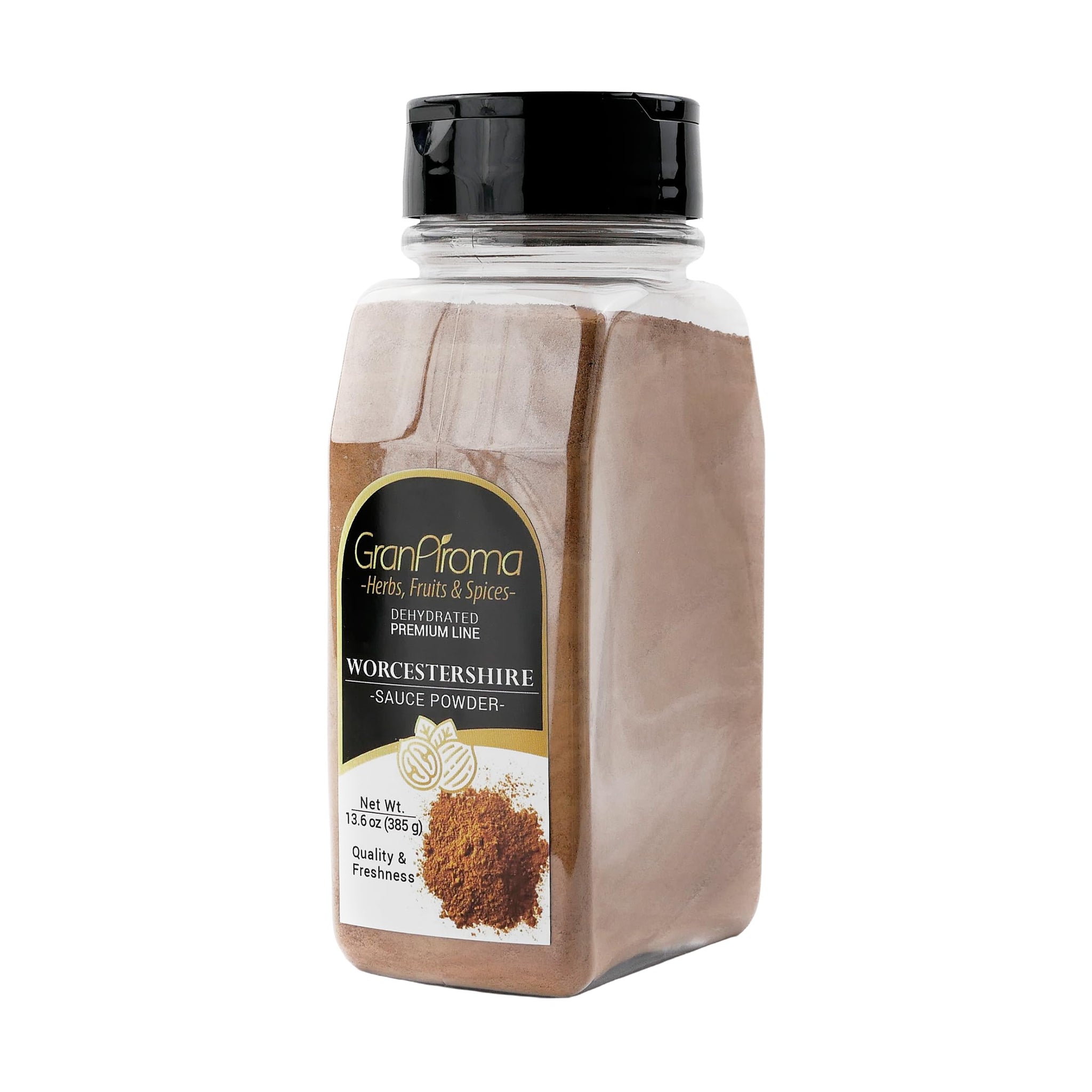 GranAroma Worcestershire Sauce Powder, Savory & Tangy, Seasoning for Marinades, Soups, and Grilled Meats (13.6 Ounce)