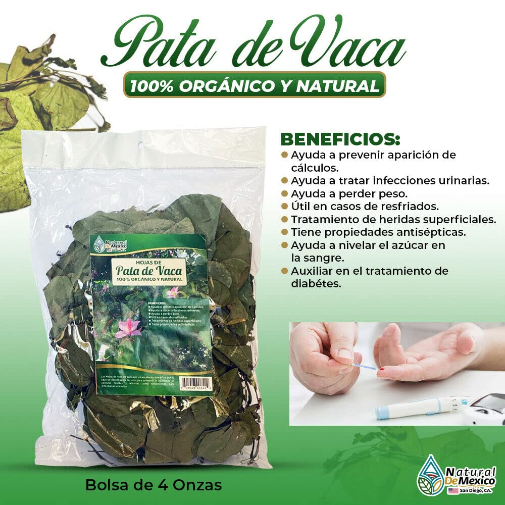 Pata de Vaca Cow´s Foot Leaf Pezuña de Buey nivela glucosa en lasangre 4oz-113g.