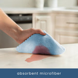 S&T INC. 50 Pack Microfiber Cleaning Cloth with Box, Bulk Towels for Home, Reusable Microfiber Towels for Cars, Cleaning Rags, Blue Color will Vary