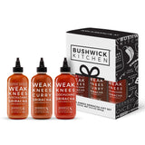 Bushwick Kitchen Sriracha Sampler Gift Box, Set Includes Gochujang Sriracha, Super Spicy Gochujang Sriracha, Curry Sriracha Hot Sauce, 5 Recipes