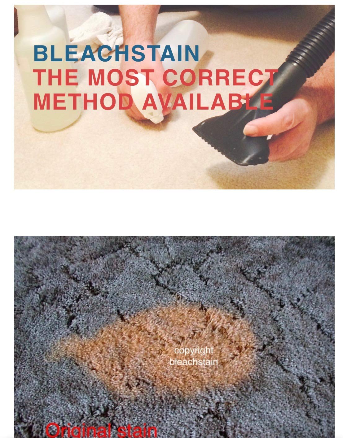 BLEACHSTAIN® Homeowner’s Carpet Spot Dye Kit™ | Restores Carpet Color | Repair Discoloration from Bleach Stains, Acne medications, or Chemical Marks
