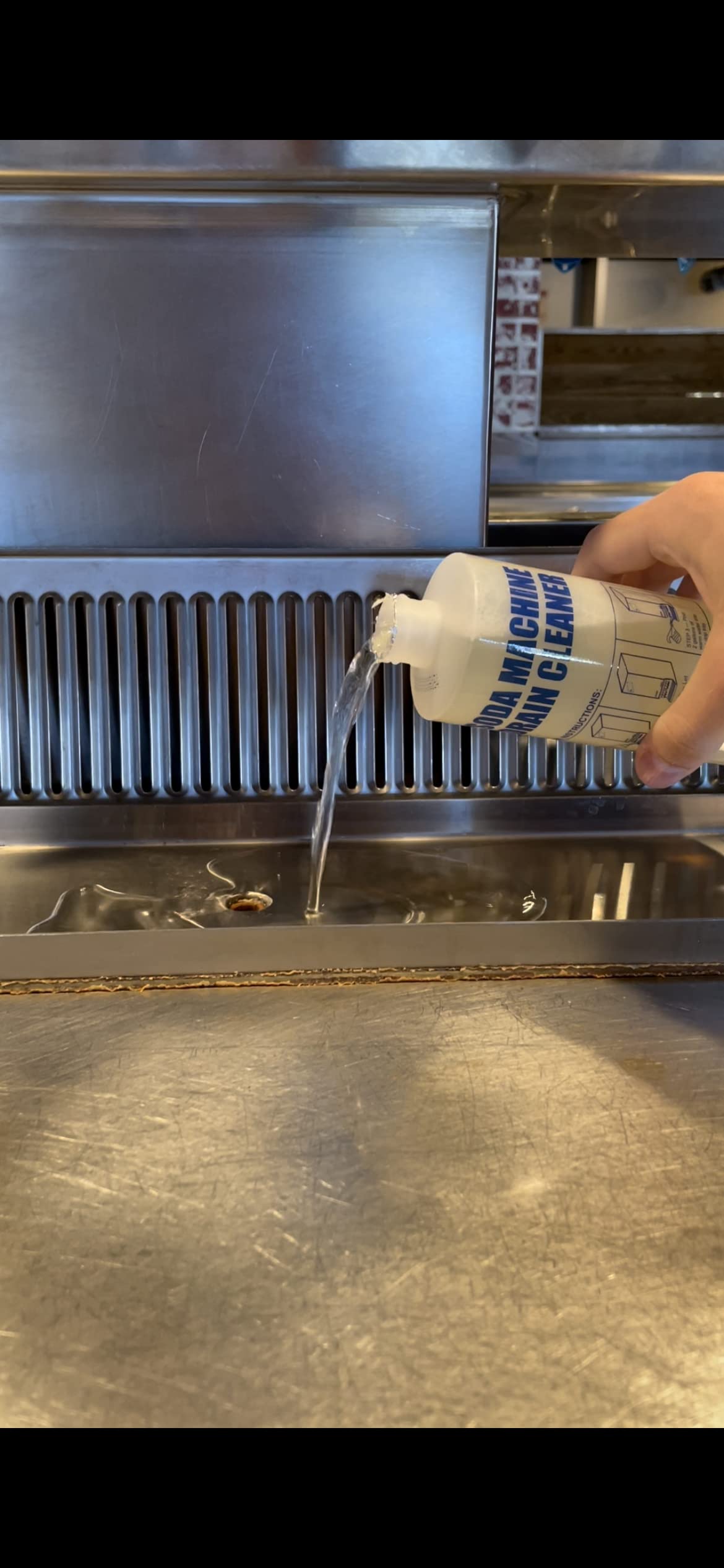 Apter Industries Soda Machine Drain Cleaner - Safe & Non-Corrosive Fountain Drink Machine Line Cleaner for Syrup & Sugar Buildup - Easy Monthly