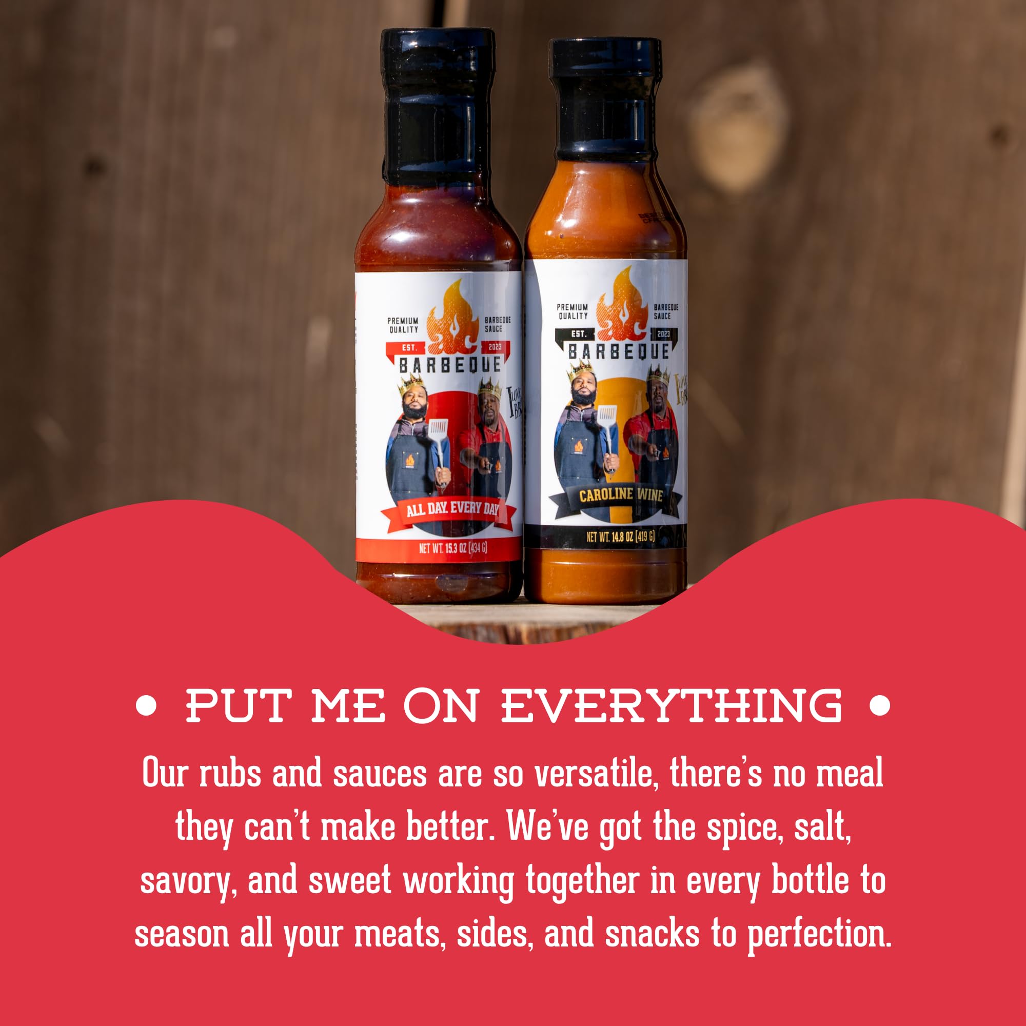 AC Barbeque Sauce - CAROLINE WINE (AKA AC GOLD) Carolina Style Mustard BBQ Sauce Perfect for Pulled Pork, Chicken, Veggies and More, No MSG, 14.8oz