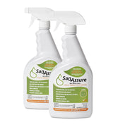 SAN-ASSURE The Disinfectant, EPA Registered, Kills Mold, Mildew & Viruses, Eliminates Odors, Food-Contact Sanitizer, (2) 32oz. Bottles