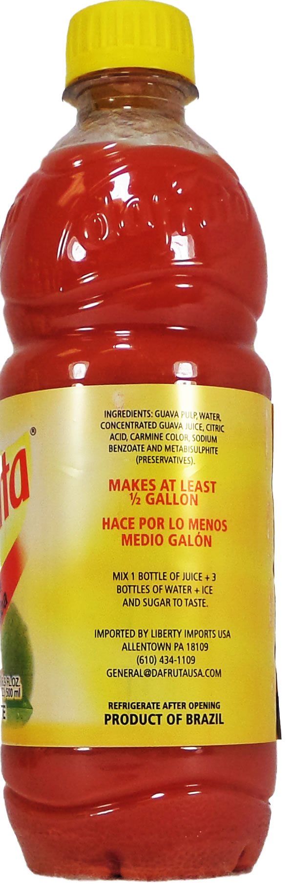 Dafruta Guava Liquid Concentrate- 16.9 FL.OZ 500ml, 6 Pack