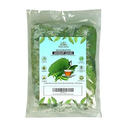 East Java® Freshly Dried Soursop Leaves (Annona Muricata) 400 Leaves