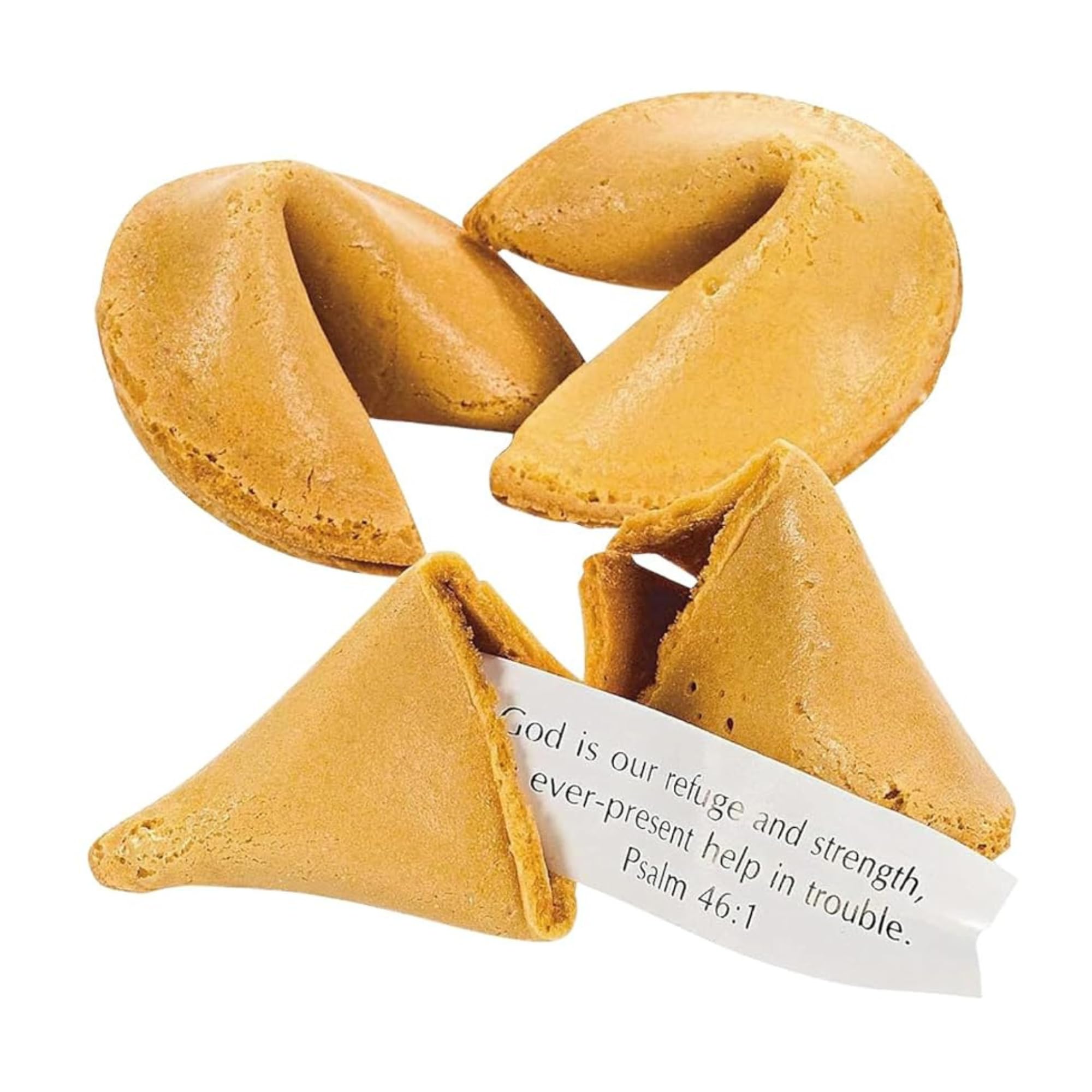 50 Bible Verse Fortune Cookies - Individually Wrapped Religious Candy with Scripture Messages - Kosher, Nut-Free Christian Treats for Easter, VBS