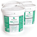 Wipex 70% Isopropyl Alcohol Wipes, Bulk 1000 Count - Ideal for Electronics, Household, Work & School Equipment Cleaning - Lint-Free SMS Cloth Safe