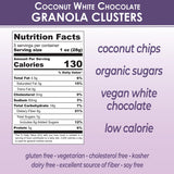 Laura’s Gourmet, Granola Snacking Clusters, Coconut White Chocolate, 5 oz. Bag 3 Pack - Organic, Vegan, Non-GMO Kosher & Certified Gluten-Free Snacks