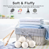 Wool Dryer Balls, Made from Premium Reusable New Zealand Wool, Fabric Softener, Reduce Wrinkles & Static Electricity, Shorten Drying Time Naturally