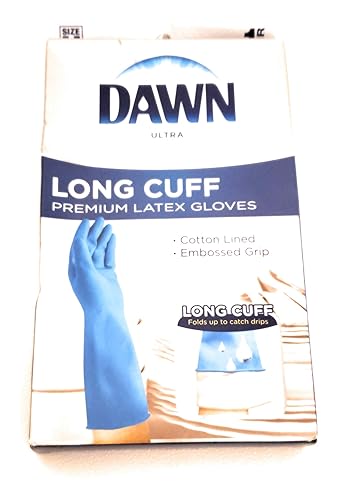 Dawn Long Cuff Premium Latex Gloves, Medium, 1 Pair