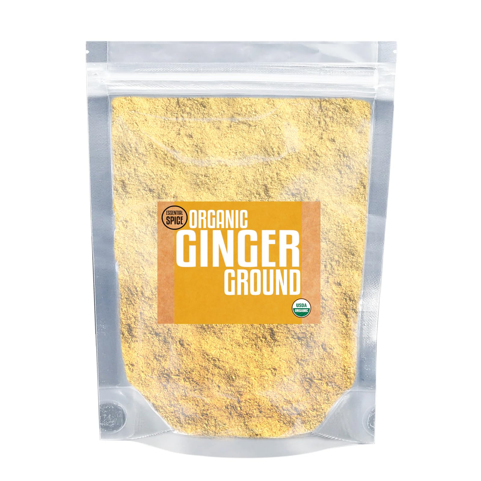 Essential Spice Ground Ginger, 2.5 oz Tin - Warm, Zesty & Aromatic Spice - Finely Ground for Baking, Curries, Marinades, and Global Recipes - Pure