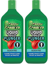Green Gobbler Liquid Toilet Plunger | Clog Remover | Safe for Toilets and Septic | 2 Pack