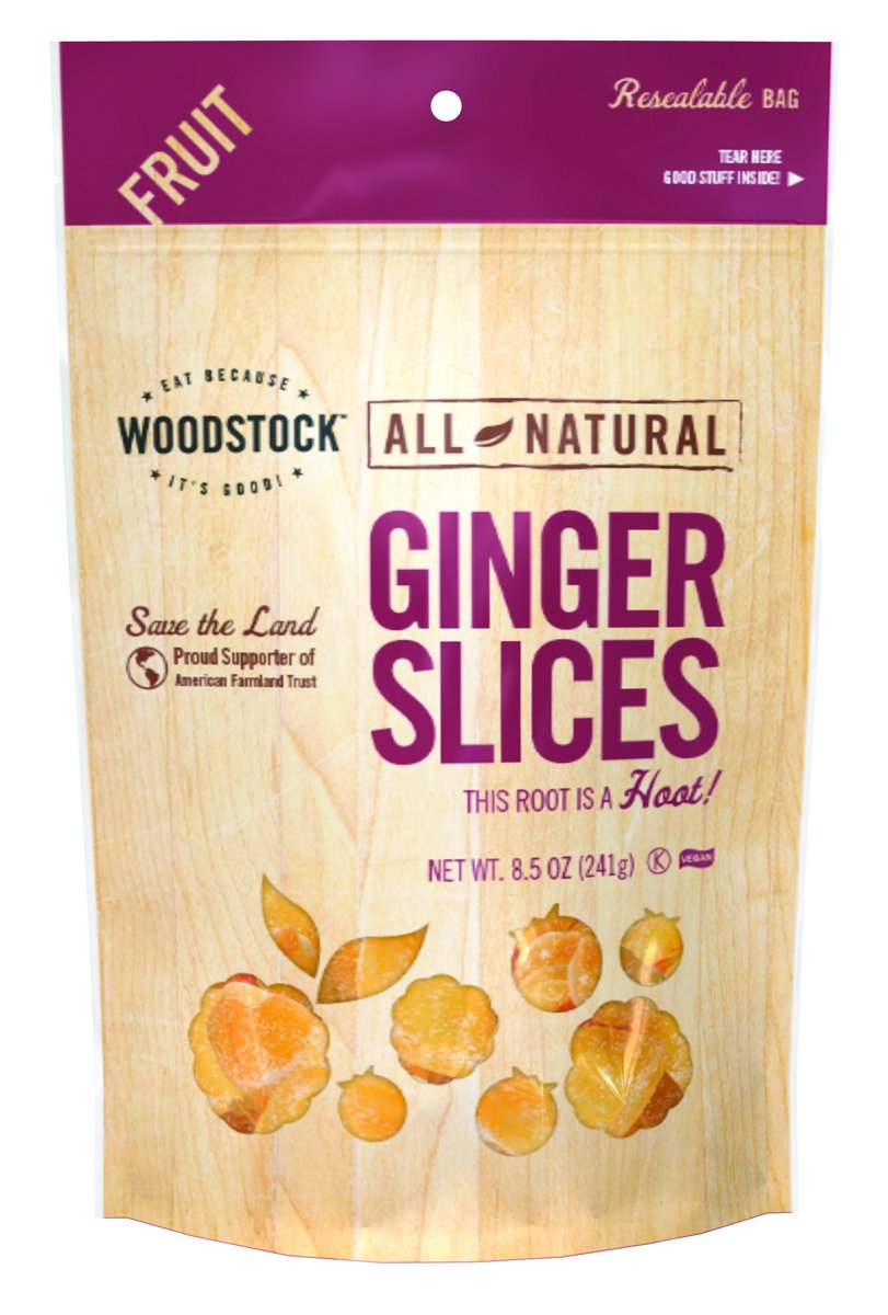 Woodstock Farms Ginger, Unsulphured, 8.5-Ounce Bags (Pack of 8)