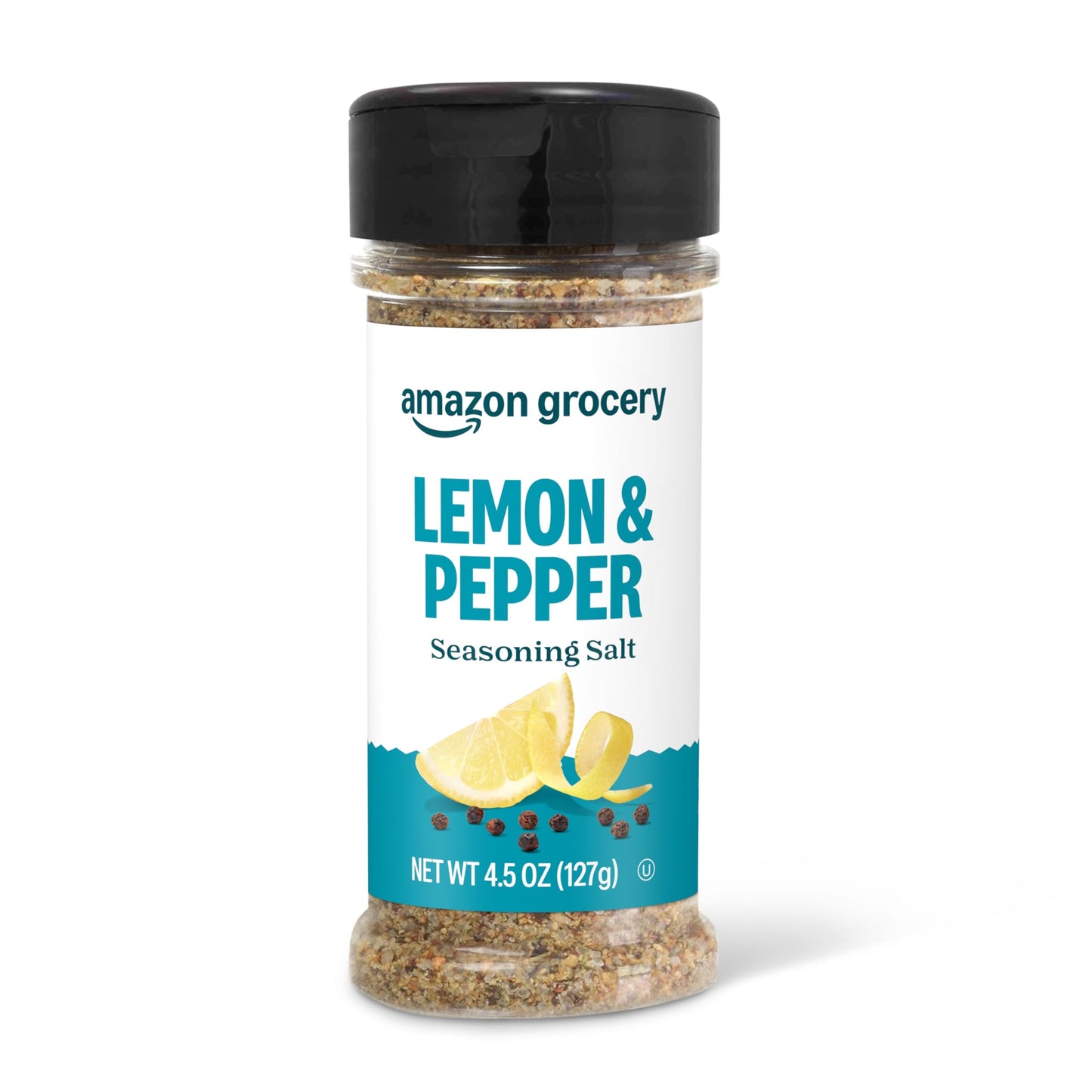 Amazon Grocery, Lemon & Pepper Seasoning Salt, 4.5 Oz