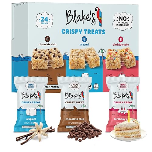 Blake’s Seed Based Crispy Treats - Variety Pack (24 Count), Vegan, Gluten Free, Nut Free & Dairy Free, Healthy Snacks for Kids or Adults, School