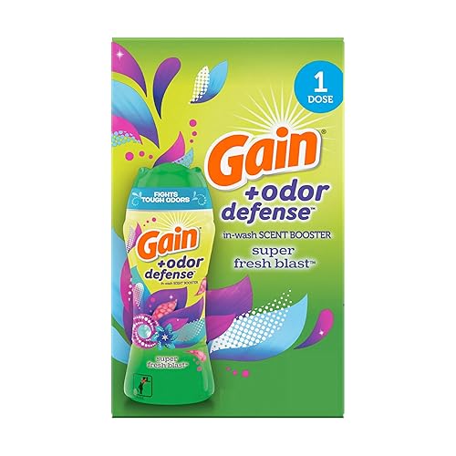Gain Odor Defense In-wash Scent Booster, Super Fresh Blast scent, 1 sample, 2 in 1 Freshness plus Odor Protection, laundry scent beads
