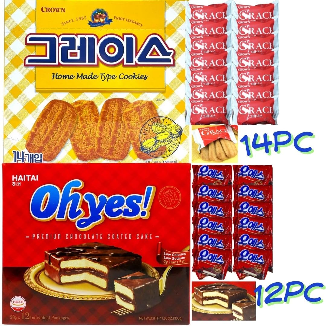 KOREAN Premium Snack Assortment Box_7 Full Size Boxes, including total of 138 individually wrapped snacks_Sweet & Savory cookies, treats, gift sampler
