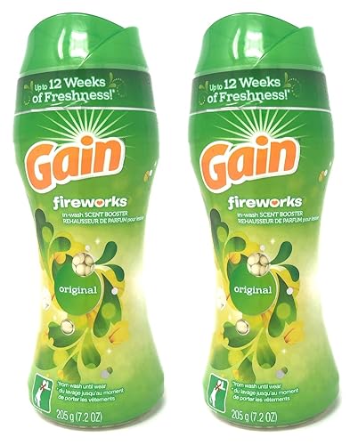 Gain Fireworks in-Wash Scent Booster Beads, Original, 7.2 oz (Pack of 2)